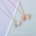 925 sterling silver rose gold shell pearl necklace